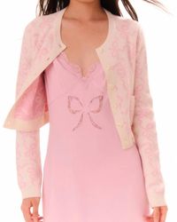 LoveShackFancy - Veronika Crew Neck Cardigan - Lyst