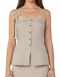 Astr - Cithara Longline Halter Vest Top - Lyst