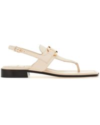 Ferragamo - Ferragamo Gancini-Buckle Leather Sandals - Lyst