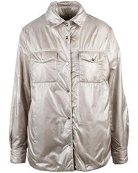 Herno - Padded Jacket With Snap Button Closure And Relaxed Fit - Lyst