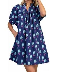 Gigio - Floral Print Mini Dress - Lyst