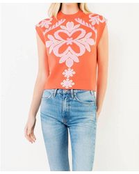 Thml - Jacey Sleeveless Patterned Knit Top - Lyst