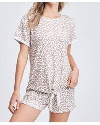 Phil Love - Leopard Loungewear Short Set - Lyst