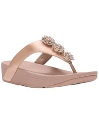 Fitflop - Flowrise Metallic Toe Post Sandal - Lyst