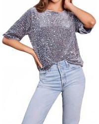 Bishop + Young - Miley Sequin Boyfriend Tee - Lyst