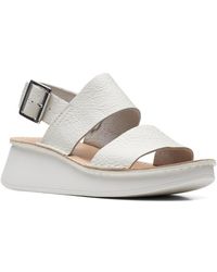 Clarks - Velhill Strap Faux Leather Ankle Strap Slingback Sandals - Lyst