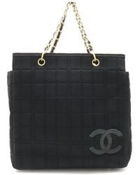 Chanel - Chocolate Bar Cotton Shoulder Bag (pre-owned) - Lyst