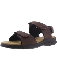 Clarks - Hapsford Creek Leather Open Toe Strap Sandals - Lyst