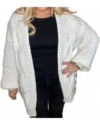 Bibi - Oversized Open Long Sleeve Cardigan - Lyst