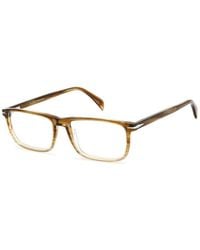 David Beckham - Eyeglasses Rectangle Full Rim, Striped Frame And Clear Demo Lenses Lens Db101902Zr00 - Lyst