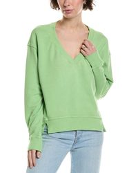 Michael Stars - Camila V-neck Cropped Sweatshirt - Lyst