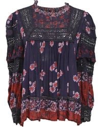 Sea - New York Eloise Ruffled Printed Blouse - Lyst