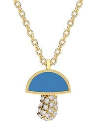 Gabi Rielle - 14k Over Silver Turquoise Agate Cz Stackable Necklace - Lyst
