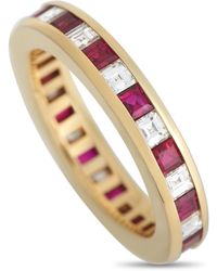 Tiffany & Co. - 18k Yellow 0.98ct Diamond And Ruby Eternity Band Ring Ti19-021424 - Lyst