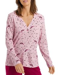 Hanro - Sleep & Lounge Button Front Knit Shirt - Lyst