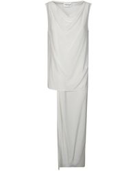 P.A.R.O.S.H. - Sleeveless Top With Draped Neckline - Lyst