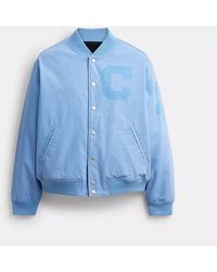 COACH - Canvas Varsity Jacket - Lyst