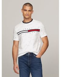 Tommy Hilfiger - Signature Flag Stripe Logo T-shirt - Lyst