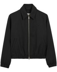 Ami Paris - Padded Zip-Up Jacket With Heart Embroidery - Lyst