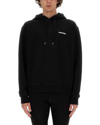 DSquared² - Sweatshirt With Classic Hood And Bold Graphic Print - Lyst