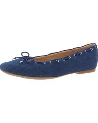 Marc Fisher - Letizia 2 Bow Denim Ballet Flats - Lyst