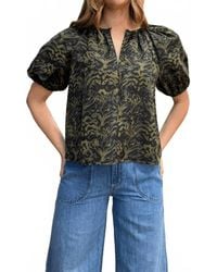 Ulla Johnson - Talie Silk Short Sleeve Blouse - Lyst