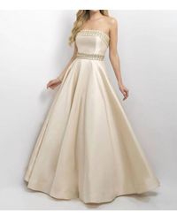 Blush Prom - Mikado Strapless Evening Gown - Lyst