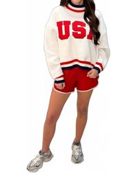 TCEC - Usa Mockneck Pullover Sweater - Lyst