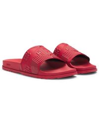 HUGO - Italian-Made Slides With Mixed Logos - Lyst