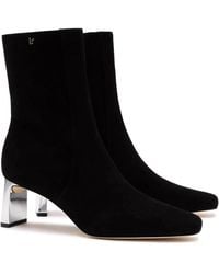 Larroude - Alexis Boots Leather Side Zip Ankle Bootie Zap1776 - Lyst