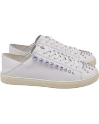 Stuart Weitzman - Goldie Shine Convertible Low-Top Sneakers N Leather - Lyst