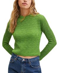 Mng - Knit Long Sleeve Crewneck Sweater - Lyst
