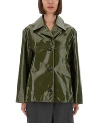 Paul Smith - Glossy-Finish Leather Jacket With Classic Collar - Lyst
