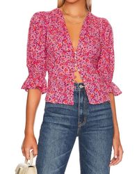 Free People - I Found You Printed Top - Lyst