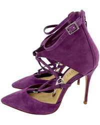 SCHUTZ SHOES - Suede Leather Pointed Toe Stiletto Pumps Heels - Lyst