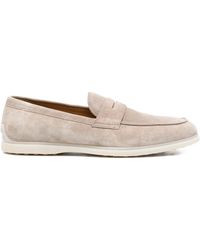 JOHN HARRISON - Suede Penny Strap Loafers - Lyst