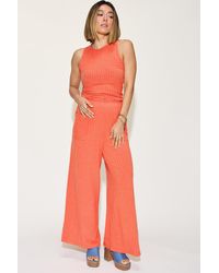 TRUEDAMES - Full Size Ribbed Tank And Wide Leg Pants Set - Lyst