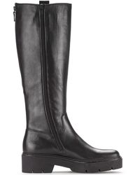 Gabor - Tall Polished Side Zipper Leather Ankle Boots - Lyst