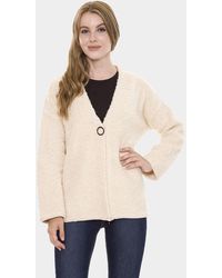 TRUEDAMES - Chunky Solid Color Pockets Sweater Cardigan - Lyst