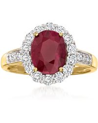 Ross-Simons - Burmese Ruby And Diamond Ring - Lyst