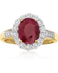 Ross-Simons - Burmese Ruby And Diamond Ring - Lyst