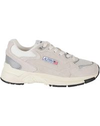 Autry - Sand Hyperway Low Mesh Inserts Suede Sneakers - Lyst