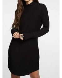 Chaser Brand - Cozy Knit L/S/ Raglan Turtleneck Shirttail Mini Dress - Lyst