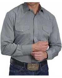 Roper - Textured Snap Long Sleeve Shirt - Lyst