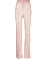 Santa Brands - Rhinestone-Embellished Straight Trousers - Lyst