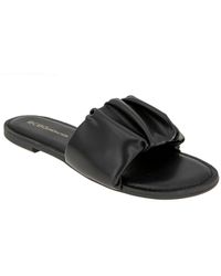 BCBGeneration - Emoree Faux Leather Slouchy Slide Sandals - Lyst