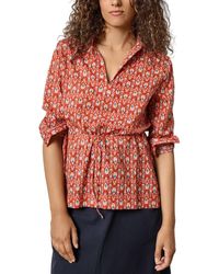 Lilla P - Collared Split Neck Top - Lyst