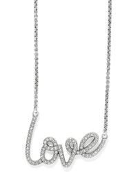 Brighton - Love Script Sparkle Necklace - Lyst