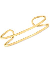 Ross-Simons - 18kt Gold Over Sterling Open-space Cuff Bracelet. 7 Inches - Lyst