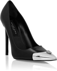 Philipp Plein - Leather Decollete Hi-Heels Skull Strass - Lyst
